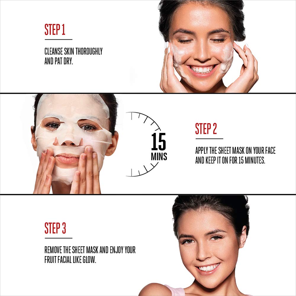 LAKME BLUSH & GLOW SHEET MASK STRAWBERRY Just Colorme