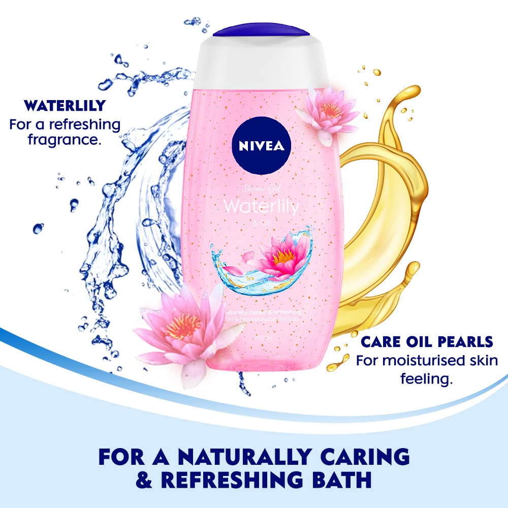 NIVEA WATERLILY & OIL SHOWER GEL,250ML Just Colorme